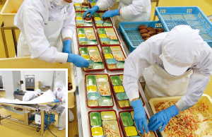 ジャブコン　用途例　弁当工場写真
