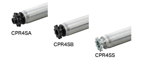 CPR4SA 樹脂製スプロケット（ベアリング無し）／CPR4SB 樹脂製スプロケット（ベアリング入り）／CPR4SS 鉄製スプロケット（ベアリング入り）