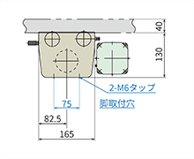 写真：駆動部下脚取付穴位置