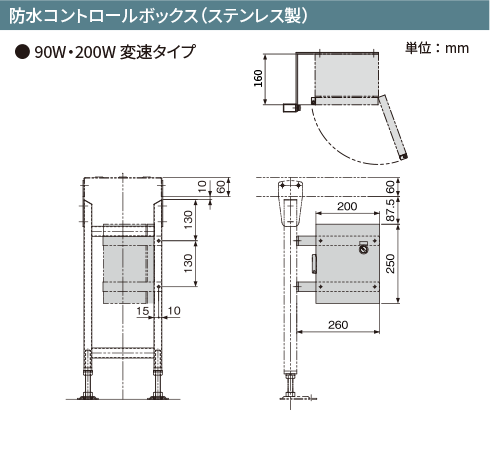 防水コントロールボックス（ステンレス製）